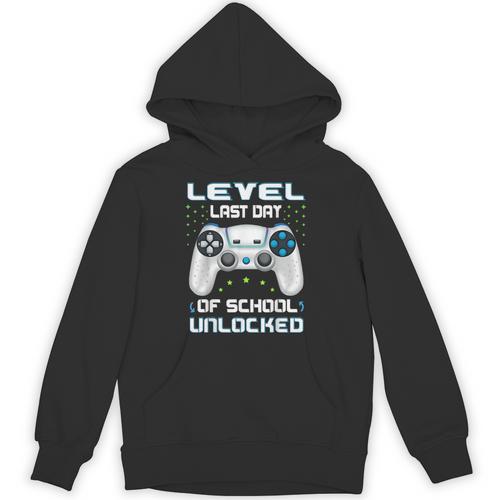 Last Days Of School Graduation Kindergarten Gamer Boys Kids Unisex Hoodie - Best Gift Smart