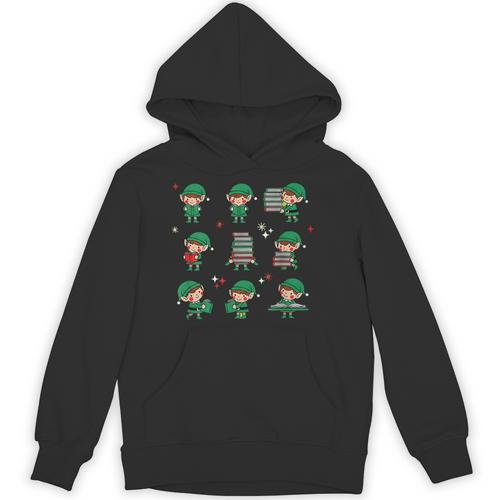 Librarian Book Lover Christmas Elf Reading Joy Unisex Hoodie - Bookorys UK