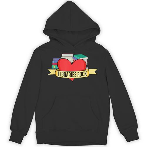 Librarian Library Assistant Libraries Rock Book Lover Unisex Hoodie - Bookorys CA