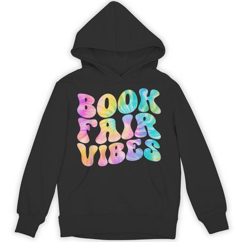 Library Book Fair Vibe Tie Dye School Reading Nostalgic Unisex Hoodie - Bookorys UK
