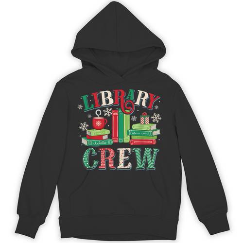 Library Crew Book Lovers Reader Teacher Librarian Christmas Unisex Hoodie - Bookorys CA