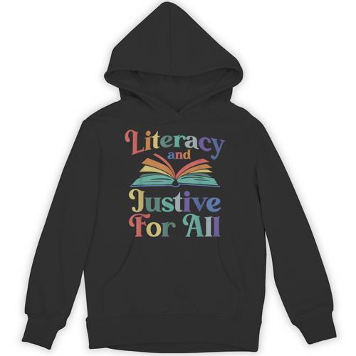 Literacy Justice For All Stop Book Banning Protect Librarian Unisex Hoodie - Bookorys
