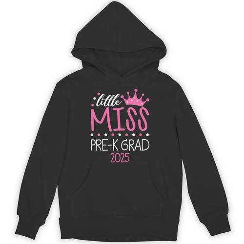 Little Miss Pre-K Grad Preschool Prek Graduation 2025 Unisex Hoodie - Best Gift Smart