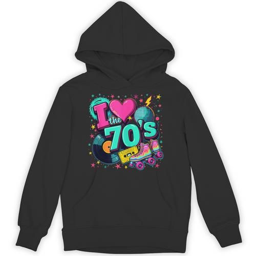 I Love The 70s Retro Cassette Roller Vinyl Disco Nostalgia Unisex Hoodie - Figerry