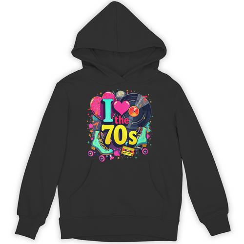 I Love The 70s Vintage Cassette Roller Vinyl Nostalgia 70s Unisex Hoodie - Figerry