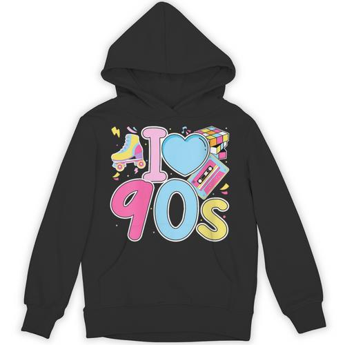 I Love 90's Retro Style Nostalgia Vibe 1990's Party Unisex Hoodie - Figerry