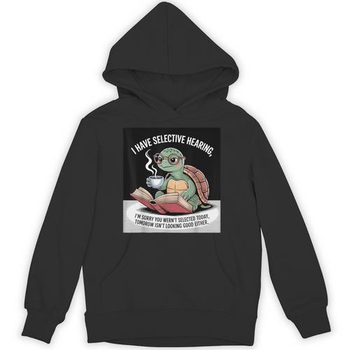 I Love Turtles Sea I Have Selective Hearing Coffee And Book Unisex Hoodie - Bookorys DE
