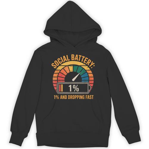 Low Social Battery Introvert Energy Unisex Hoodie - Raresse