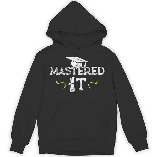 Mastered It Masters Graduation Cool Distressed Unisex Hoodie - Best Gift Smart