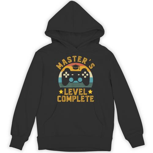 Master's Level Complete Vintage Video Gamer Graduation Unisex Hoodie - Best Gift Smart