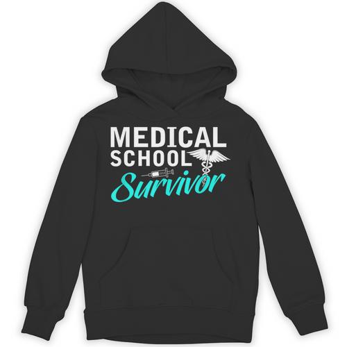 Medical School Survivor Med Student Graduation Unisex Hoodie - Best Gift Smart