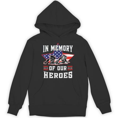 Memorial Day Memory Of Our Heroes Fallen Patriotic Veteran Unisex Hoodie - Easessy