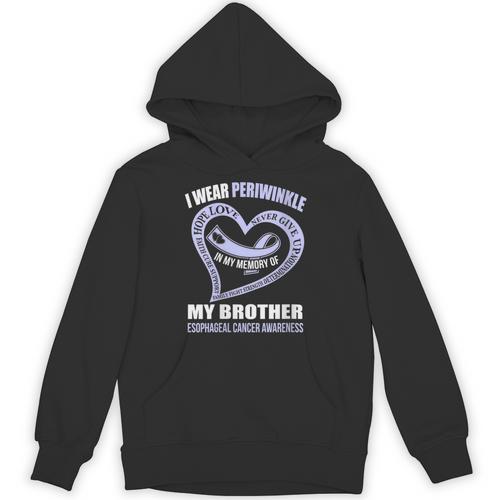 In My Memory Of My Brother ESOPHAGEAL CANCER AWARENESS Unisex Hoodie - Easessy