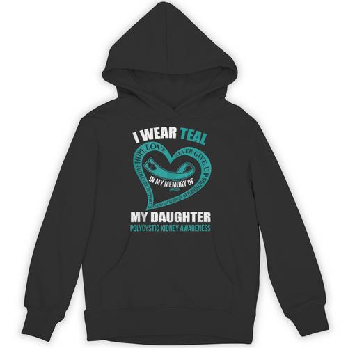 In My Memory Of My Daughter POLYCYSTIC KIDNEY AWARENESS Unisex Hoodie - Easessy