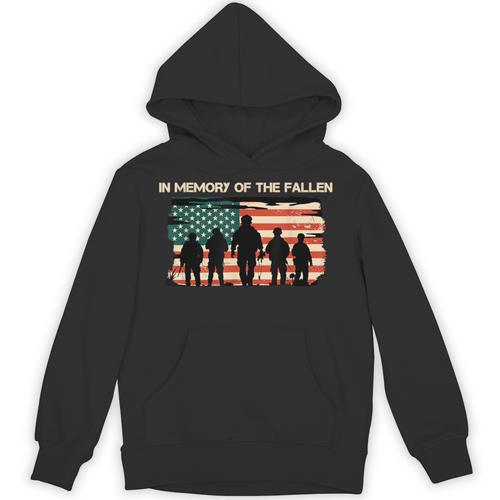 In Memory Of The Fallen American Flag USA Veterans Day Unisex Hoodie - Easessy