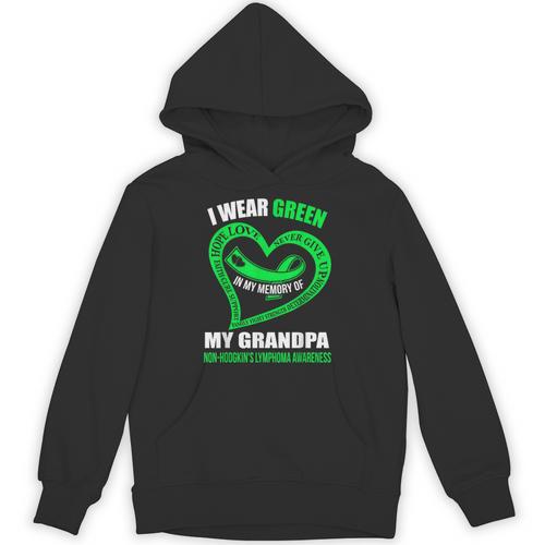 In My Memory Of My Grandpa NON-HODGKIN'S LYMPHOMA AWARENESS Unisex Hoodie - Easessy
