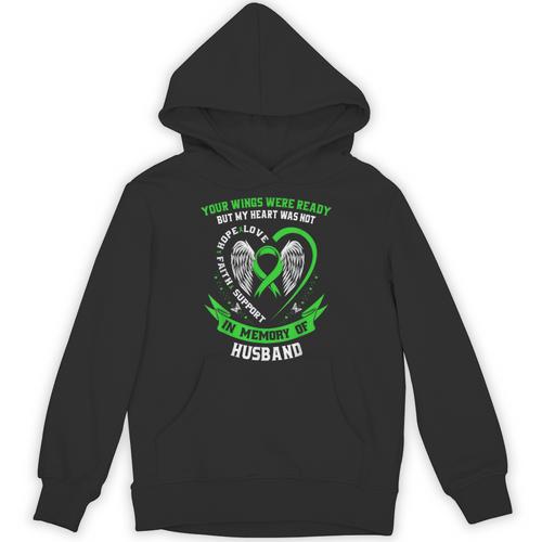 In Memory Of Husband Non Hodgkins Lymphoma Awareness Cancer Unisex Hoodie - Easessy