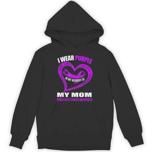 In My Memory Of My Mom PANCREATIC CANCER AWARENESS Unisex Hoodie - Easessy
