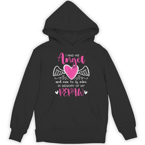 Memory Of My Pepaw I Was Her Angel Now She Is Mine Heaven Unisex Hoodie - Easessy