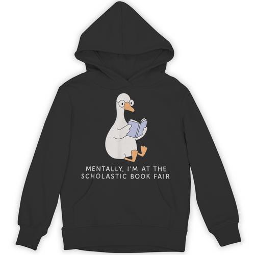 Mentally At The Scholastic Book Fair Retro Vintage Trendy Unisex Hoodie - Bookorys UK