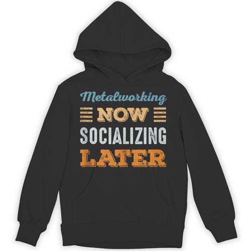 Metalworking Now Minimal Socializing Introvert Vintage Unisex Hoodie - Raresse