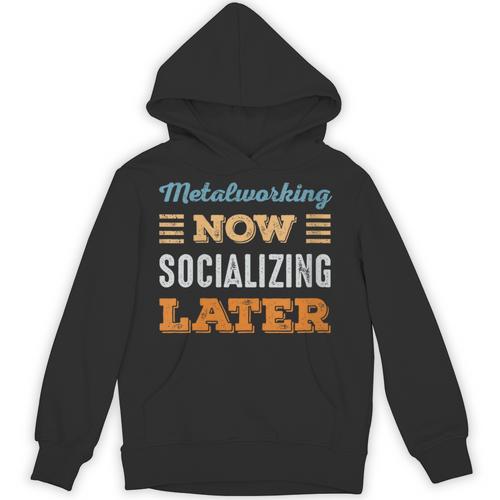 Metalworking Now Minimal Socializing Introvert Vintage Unisex Hoodie - Raresse