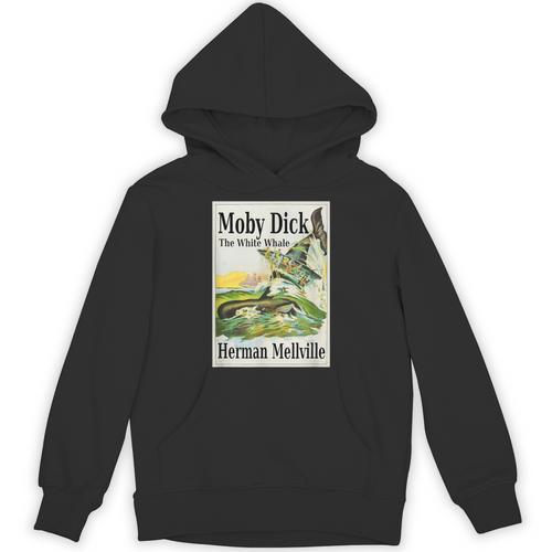 Moby Dick Book Cover Illustration Unisex Hoodie - Bookorys