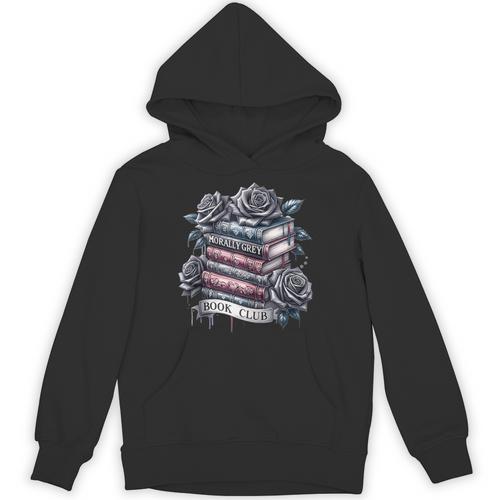 Morally Grey Book Club Floral Book Lover Graphic Unisex Hoodie - Bookorys