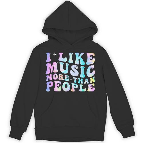 I Like Music More Than People Introvert Musician Retro Unisex Hoodie - Raresse