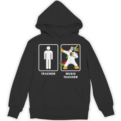 Music Teacher Dabbing Unicorn Graduation Shirt Unisex Hoodie - Best Gift Smart