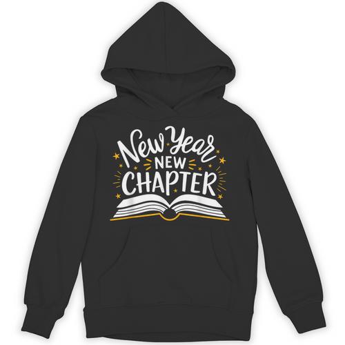 New Year New Chapter Happy New Year 2025 Book Unisex Hoodie - Bookorys UK