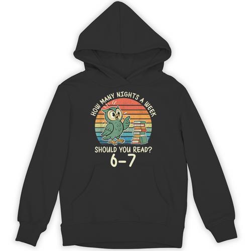 How Many Nights a Week Should You Read 67 Book Reading Meme Unisex Hoodie - Bookorys