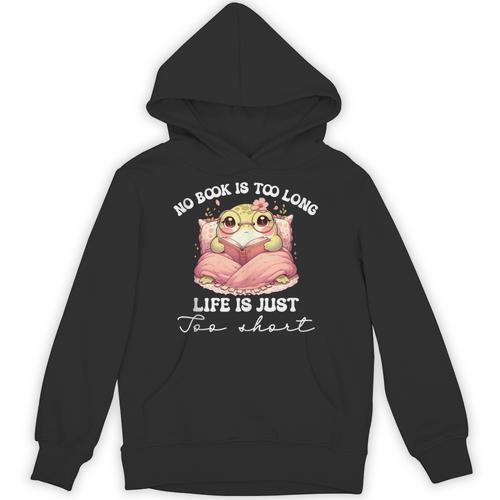 No Book Is Too Long Life Is Just Too Short Book Reading Book Unisex Hoodie - Bookorys