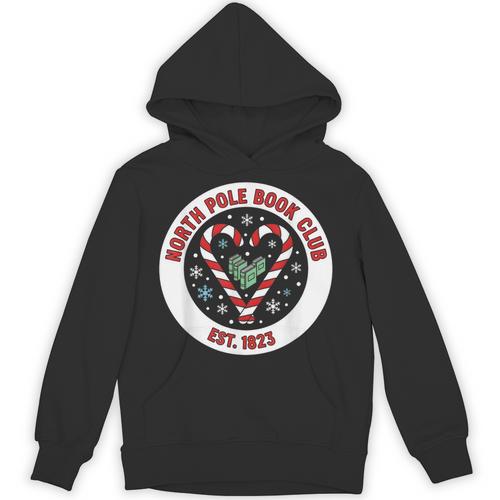 North Pole Book Club Shirt Candy Cane Christmas Unisex Hoodie - Bookorys