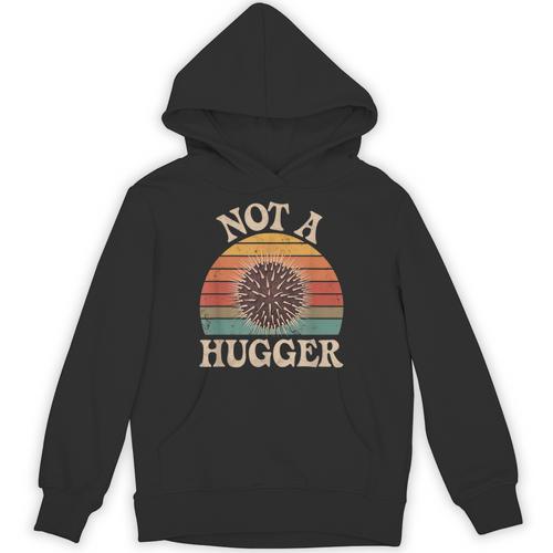 Not A Hugger Retro Sea Urchin Sarcastic Introvert Unisex Hoodie - Raresse