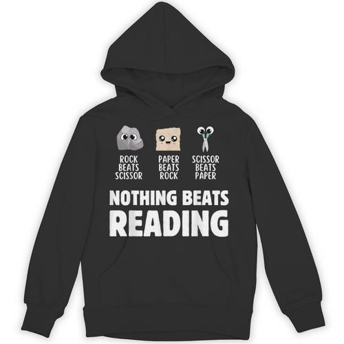 Nothing Beats Reading Librarian Book Bookworm Unisex Hoodie - Bookorys