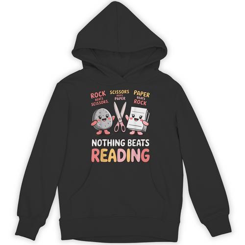 Nothing Goes Beyond Reading Rock Paper Scissors Book Unisex Hoodie - Bookorys UK