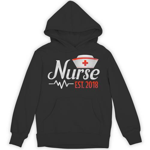 Nurse Nursing School Graduation Est 2018 Shirt Unisex Hoodie - Best Gift Smart