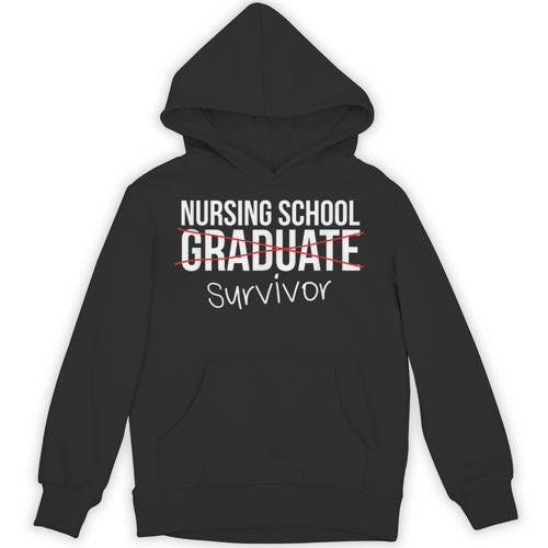 Nursing School Survivor Graduation T-Shirt Unisex Hoodie - Best Gift Smart