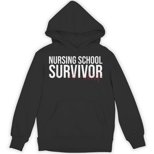 Nursing School Survivor- For Nurses-RN Graduation Unisex Hoodie - Best Gift Smart