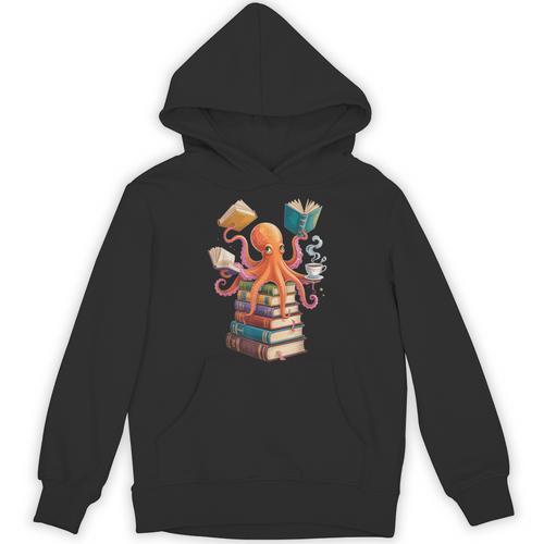 Octopus Book Reading Book Reader Ocean Octopus Unisex Hoodie - Bookorys DE