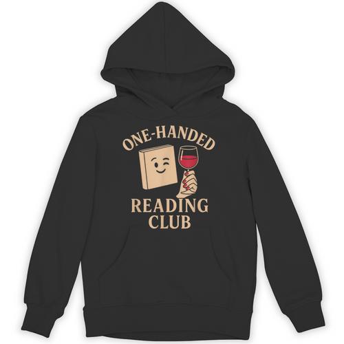 One-Handed Reading Club Smutty Book Lover Unisex Hoodie - Bookorys UK