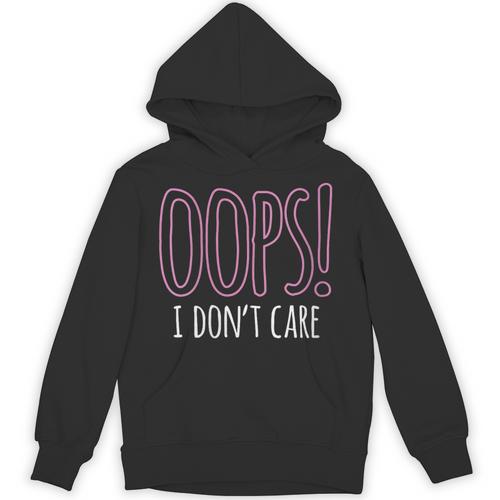 Oops I Don't Care Humor Small Talk Hater Introvert Unisex Hoodie - Raresse