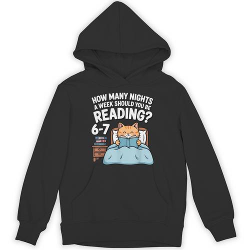 Orange Cat Reading Book 67 Six Seven Meme Unisex Hoodie - Bookorys AU