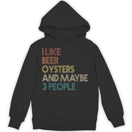 Oysters And Beer Lovers Introvert Quote Vintage Retro Unisex Hoodie - Raresse