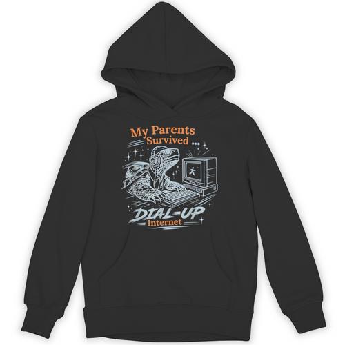 My Parents Survived Dial Up Internet Nostalgia Turtle Unisex Hoodie - Figerry