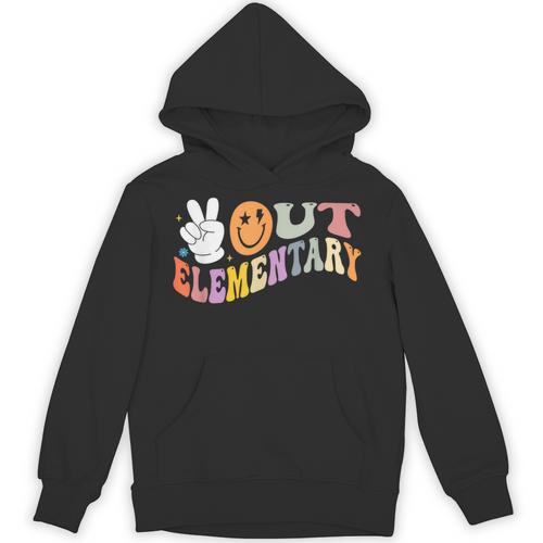 Peace Out Elementary Graduation Graduate Class Of 2025 Unisex Hoodie - Best Gift Smart