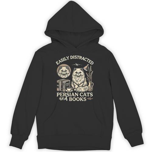 Persian Cat Persian Cats Persian Cats And Books For Men Women Kids Unisex Hoodie - Bookorys