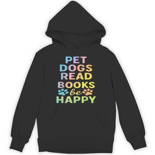 Pet Dogs Read Books Be Happy Dog Lover Unisex Hoodie - Bookorys CA
