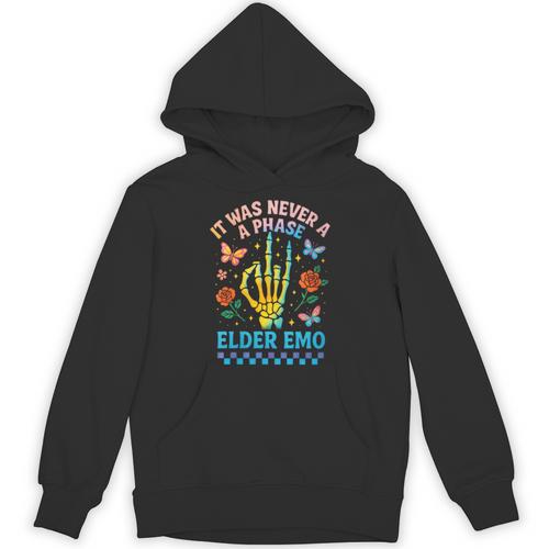 It Was Never A Phase Elder Emo Nostalgia Unisex Hoodie - Figerry